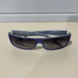 Burberry B 8438 Sunglasses - Vintage 90’s Blue Plaid Nova Burberry 0BE4335 Sunglasses 39884L Blue - eye-oo.com main image 4